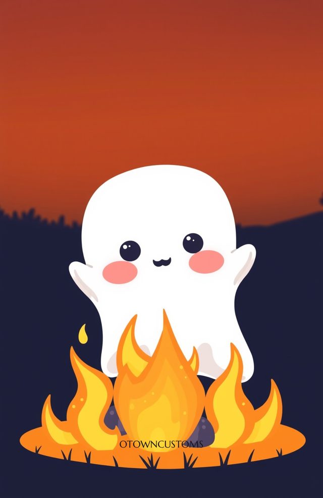 Marshmallow Ghost Campfire