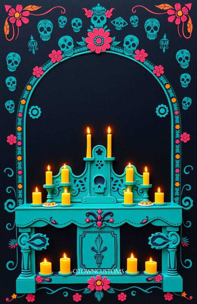 Teal Altar Candles