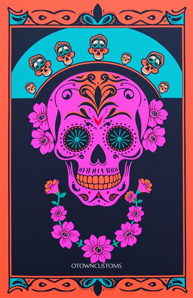 Pink Skull Garland