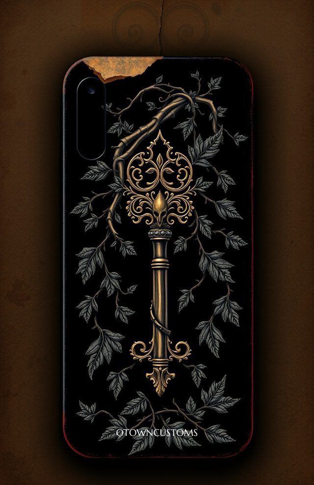 Gothic Key with Dead Ivy