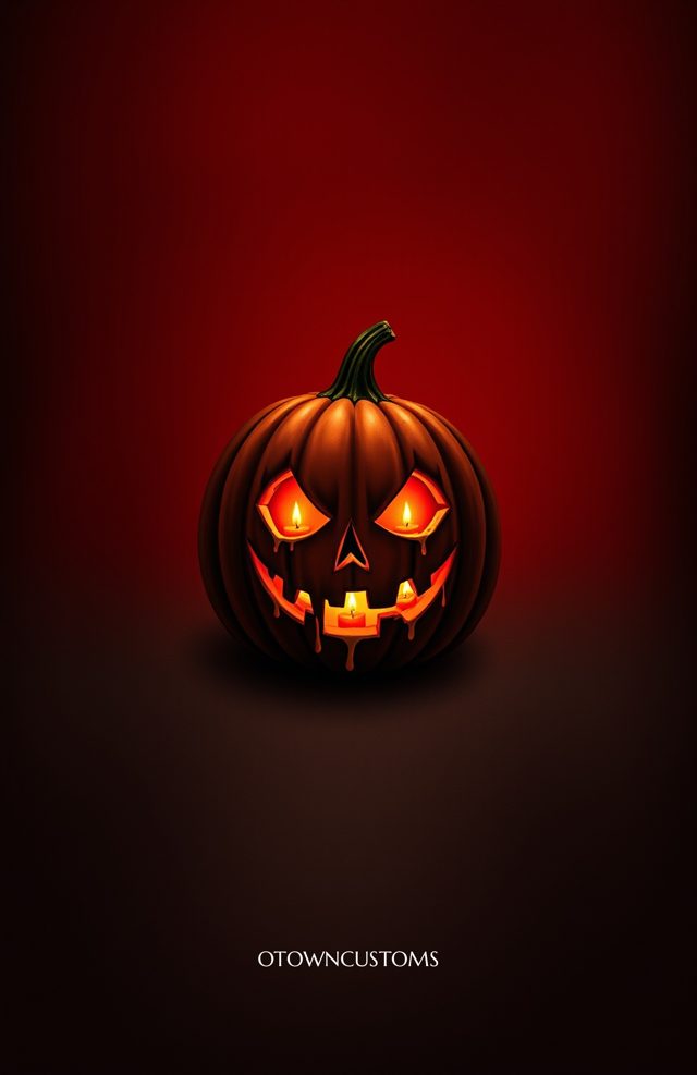 Pumpkin with Glowing Dripping Wax