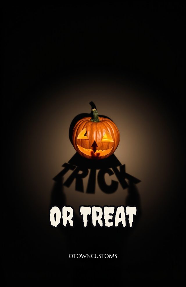 Jack-o-Lantern Grin Glow Typography