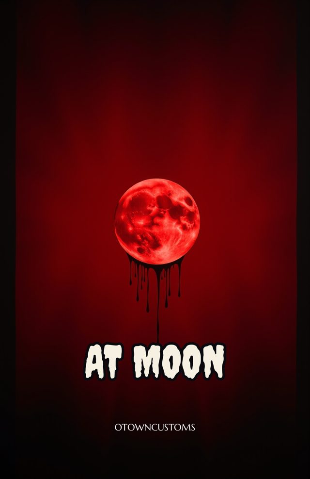 Blood Moon Eclipse Typography