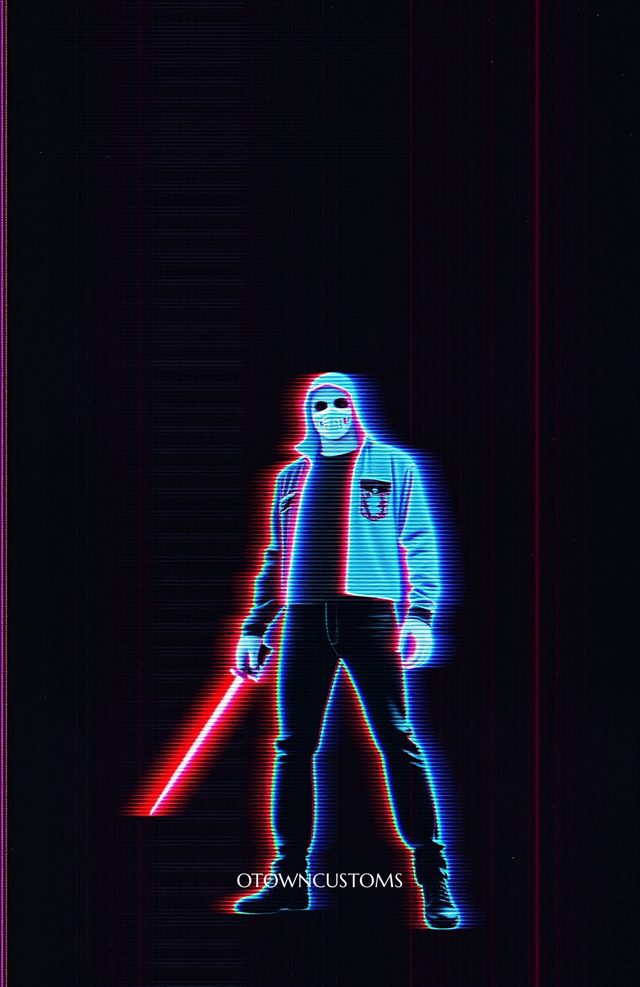 Glitchy Neon Slasher