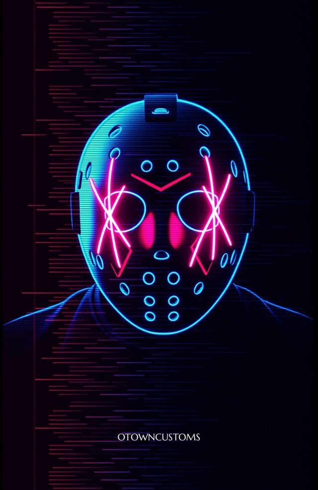 Neon Slashed Mask
