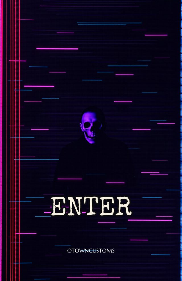Haunted Neon Door