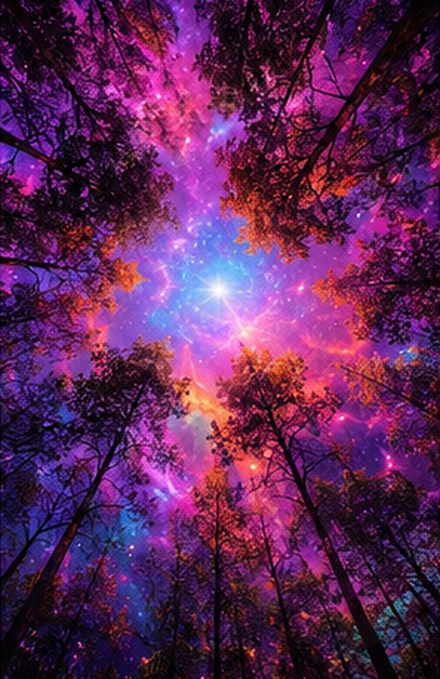 Magenta Starlight Forest