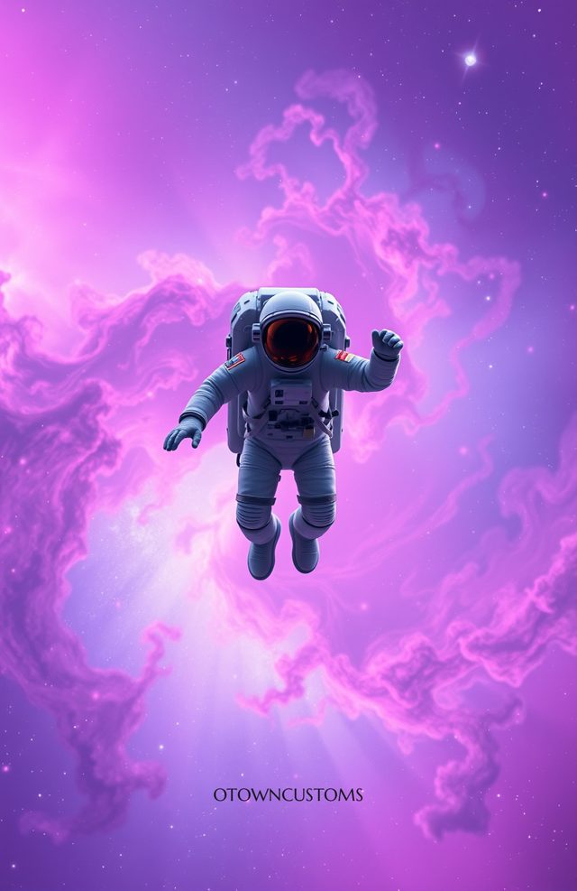 Astronaut Floating in Nebula
