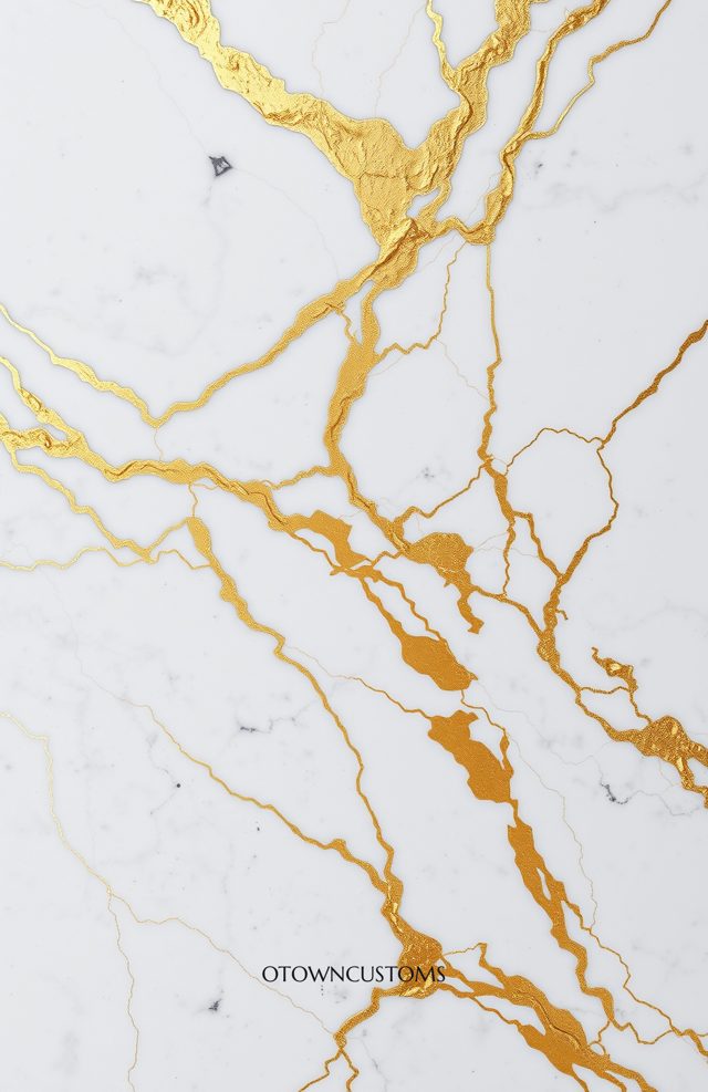 Marble with Gold Veins