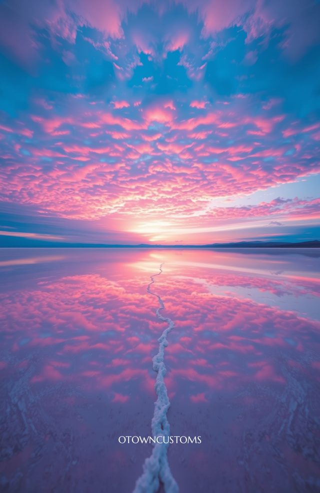 Pink Salt Flat Sunset