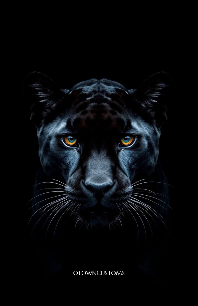 Obsidian Panther Portrait