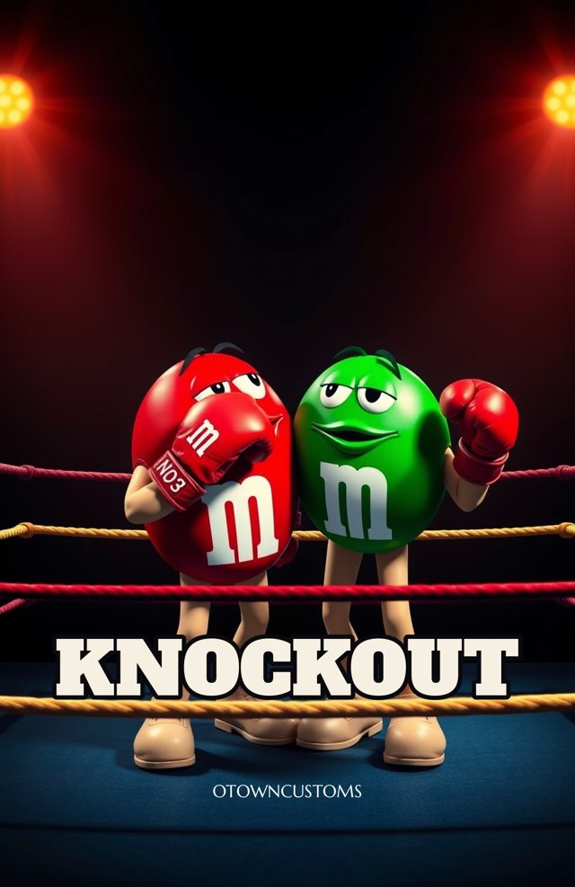 Retro Candy Pop Phone Case: M&M's Boxing Match