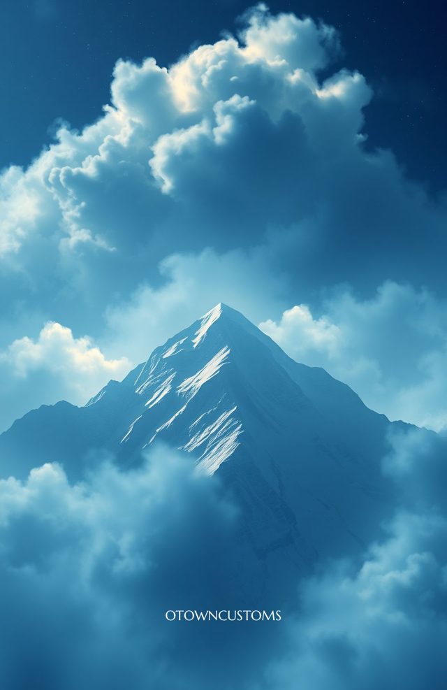 Geometric Mountain Clouds Dramatic