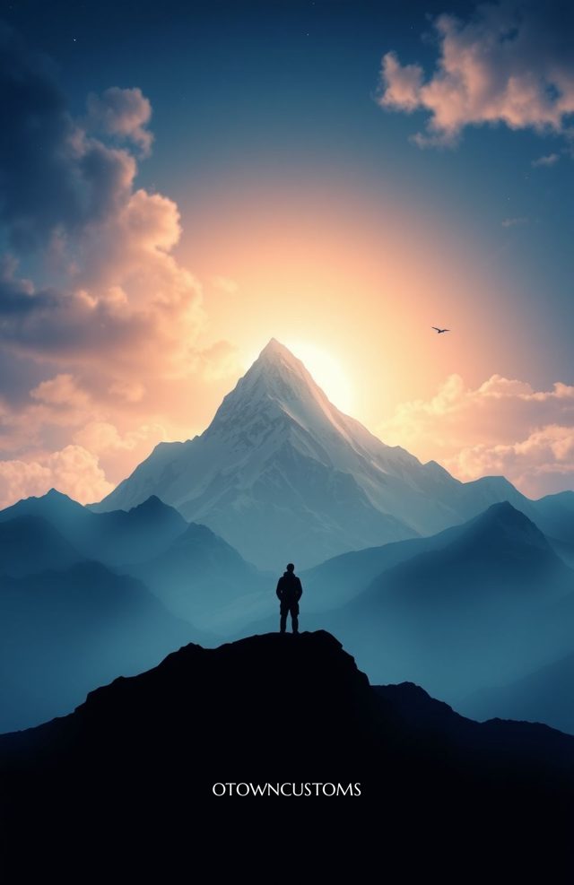 Dramatic Mountain Vista Geometric Landscape