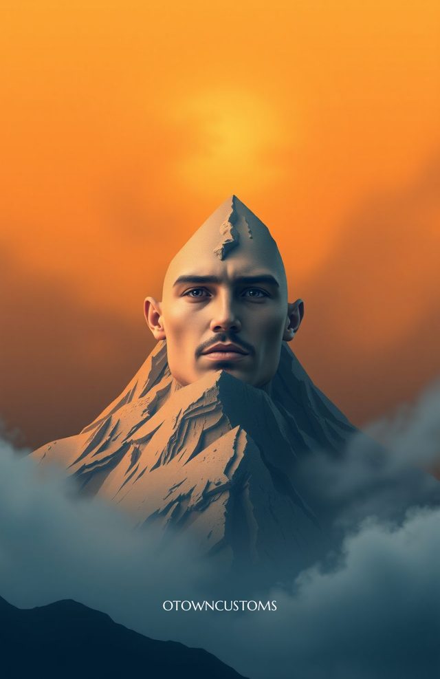 Street Geometry Surreal Mountain Face Original