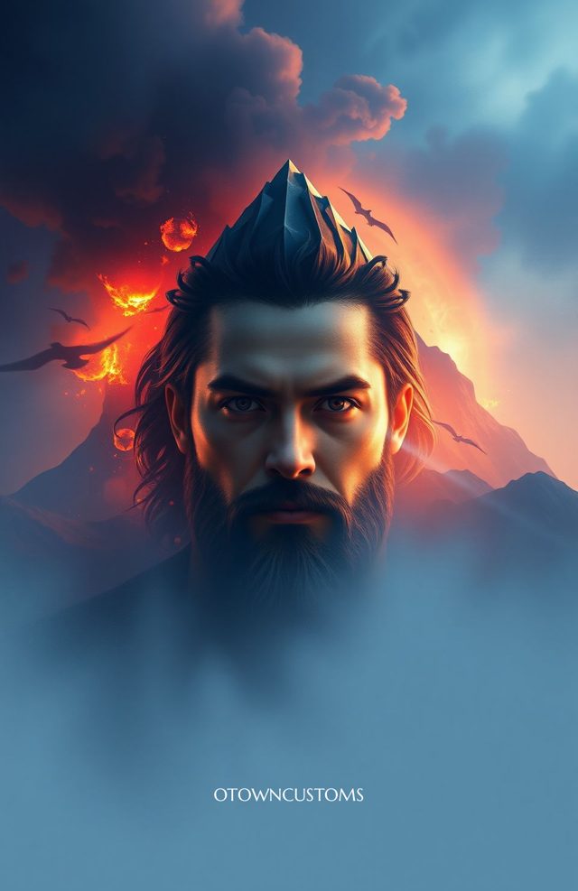 Epic Fantasy Portrait Red Earth Wind
