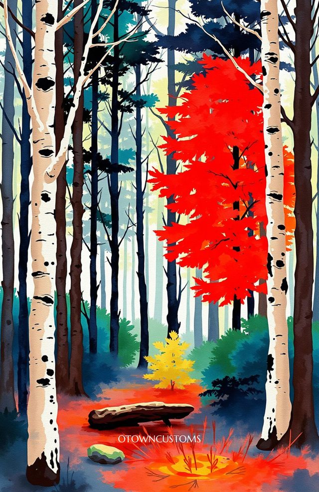 Stylized Forest Watercolor Minimal