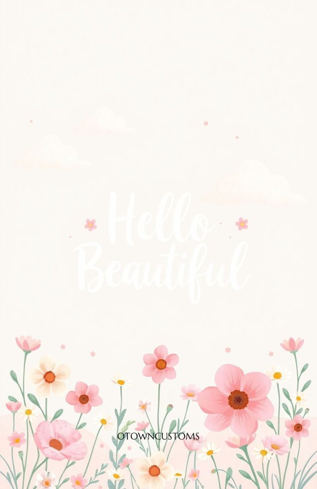 Soft Floral Hello Beautiful Compliment