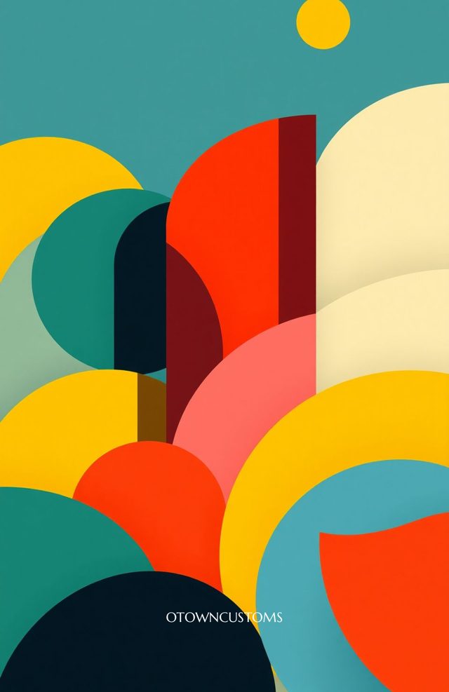 Mid-Century Modern Bauhaus Abstract
