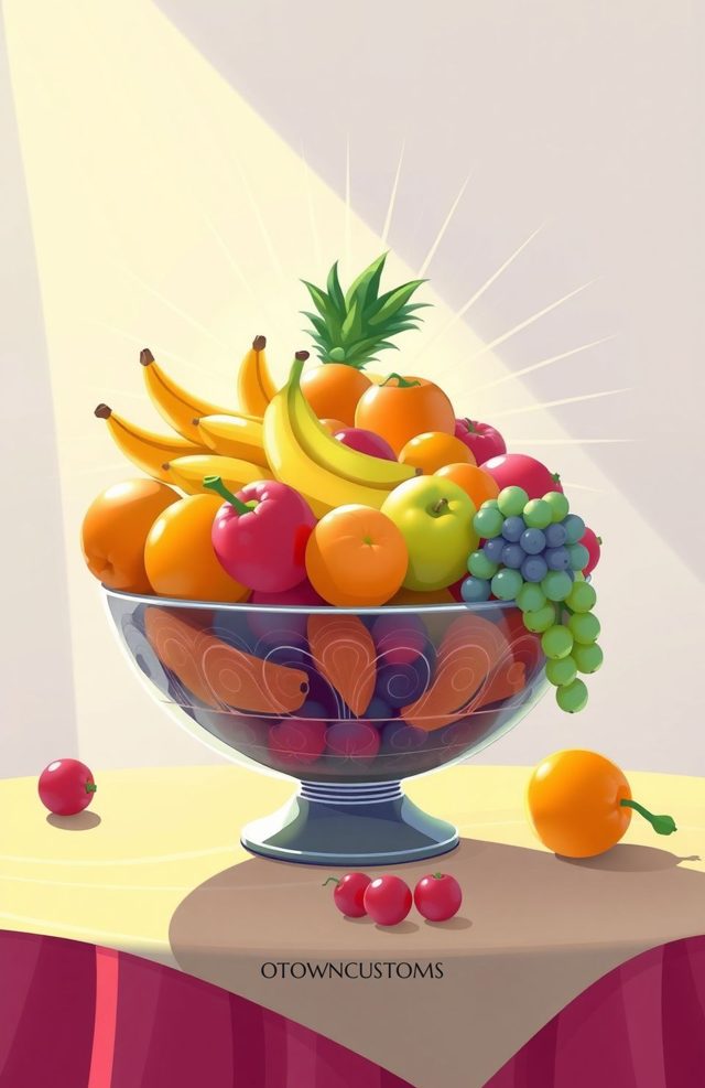 Fresh Fruit Bowl Still Life