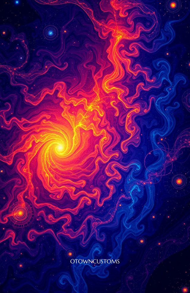 Cosmic Nebula Swirl Abstract