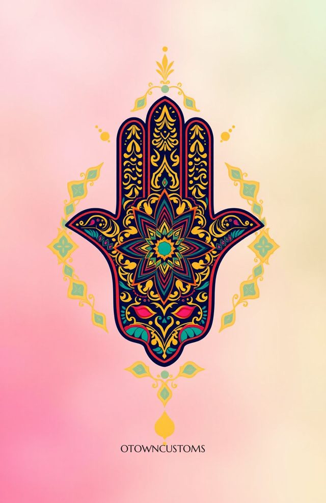 Ornate Hamsa Hand Jewish Protection