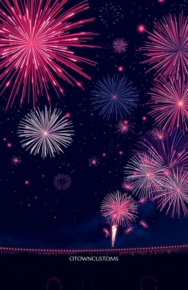 Patriotic Independence Day Fireworks Sky
