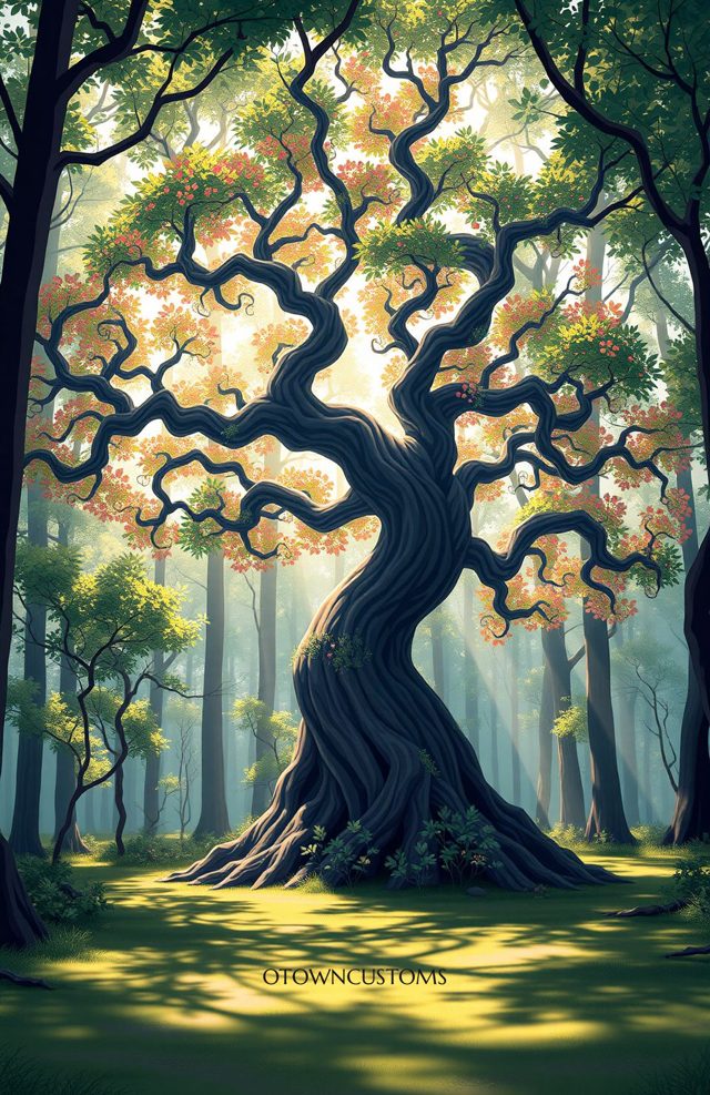 Mystical Forest Fractal Tree Nature