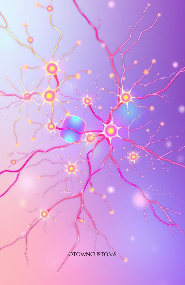 Abstract Neurological Art Neuron Signal