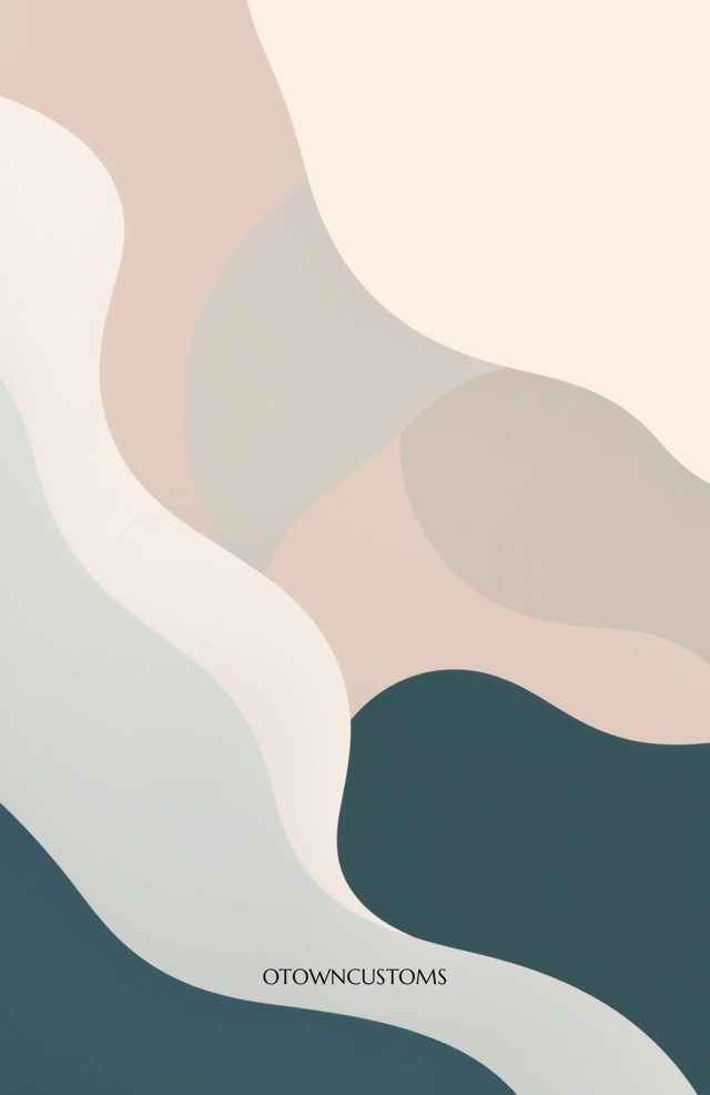 Abstract Wavy Shapes Fluid Art