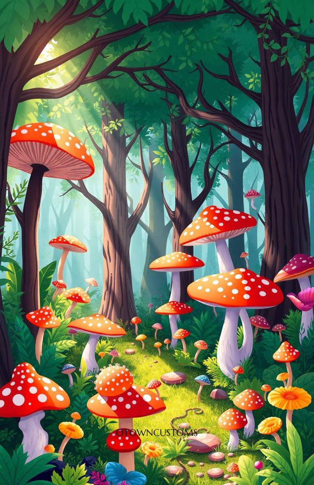 Whimsical Forest Mushroom Enchanted
