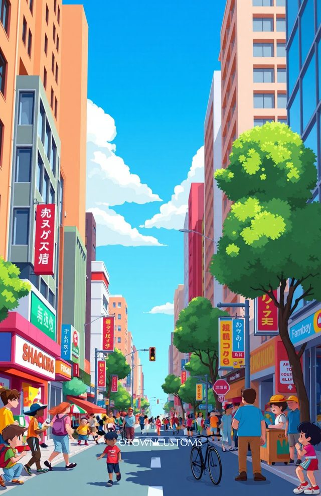 Urban Street Scene Retro Pixel Art