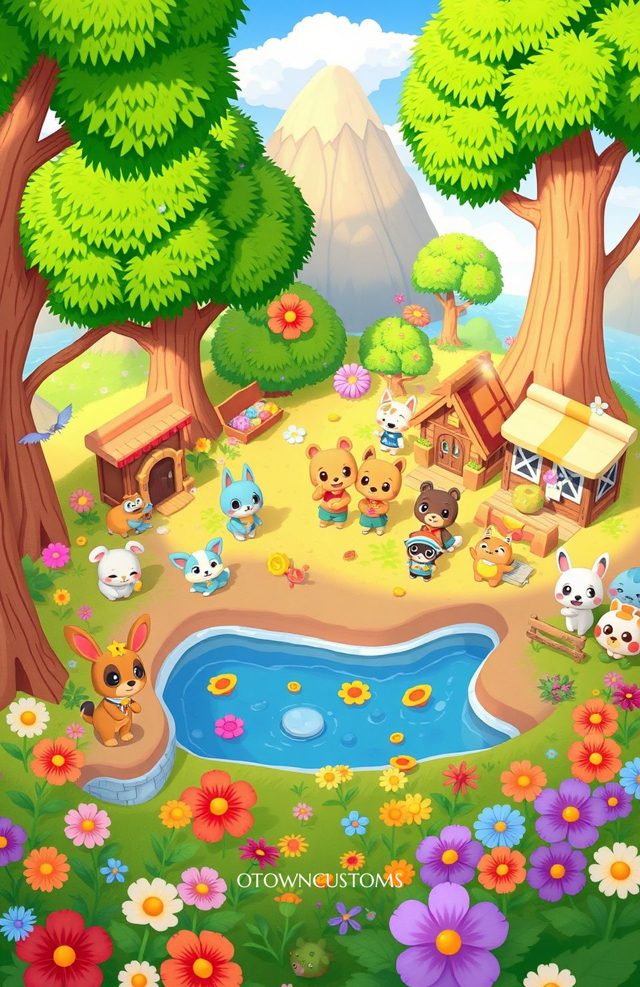 Animal Crossing Island Cartoon