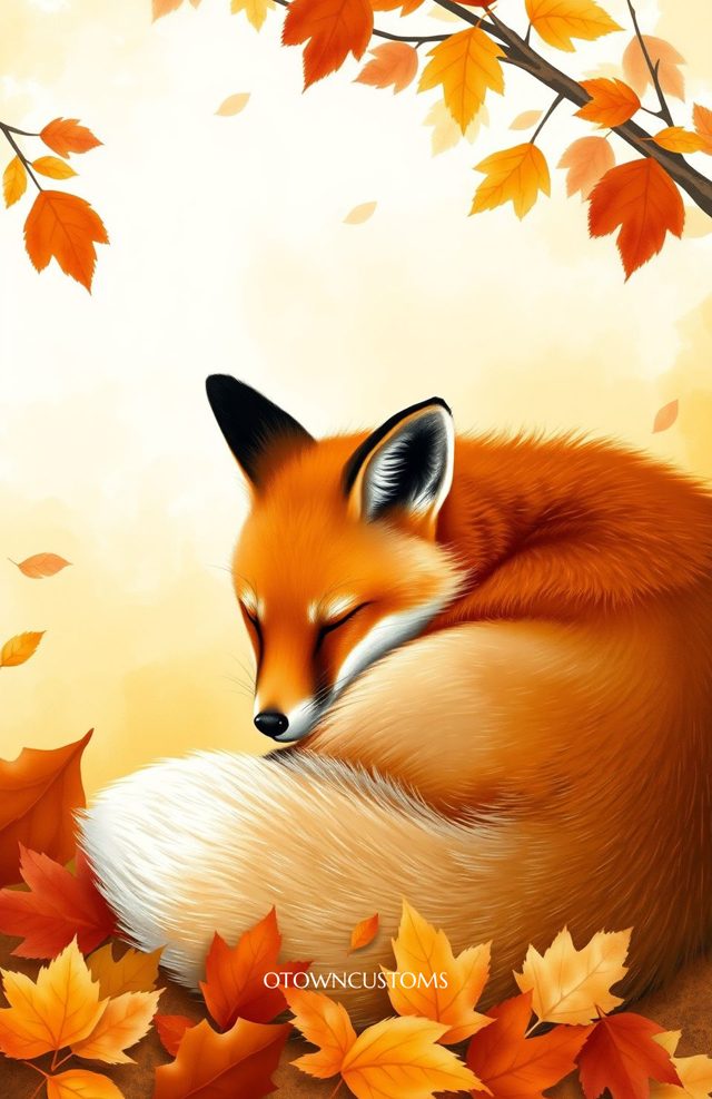 Painterly Autumn Fox Nature