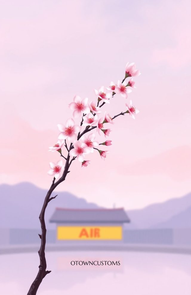 Soft Artistic Painting Blooming Cherry Blossom