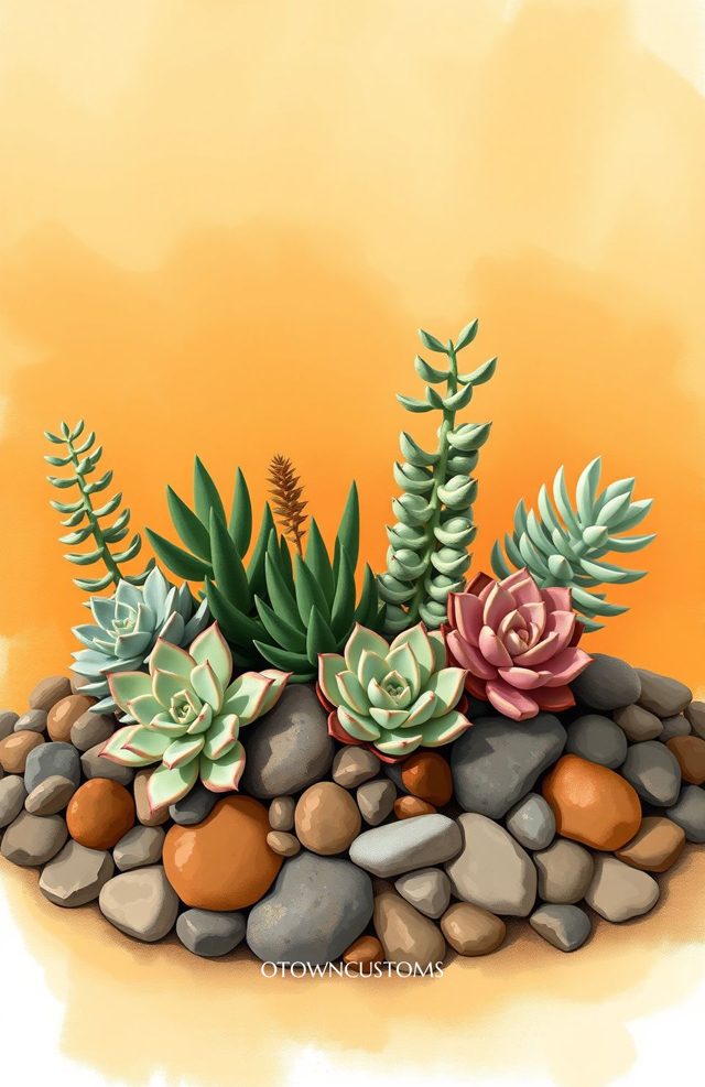 Watercolor Succulents Desert Gems