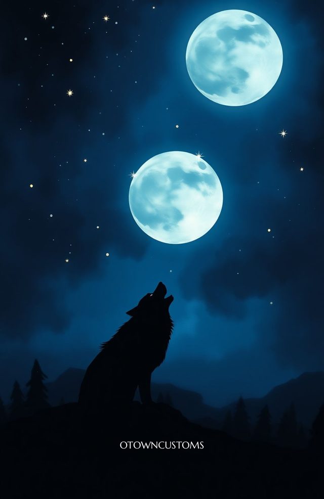 Midnight Howl Silhouette Night Wolf Moon