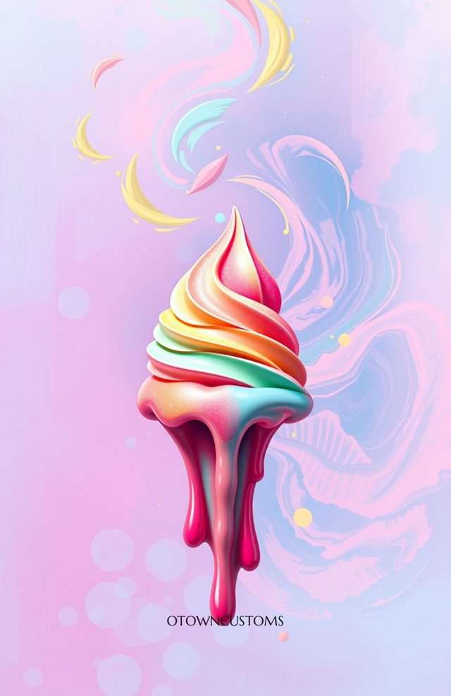 Psychedelic Ice Cream Rainbow