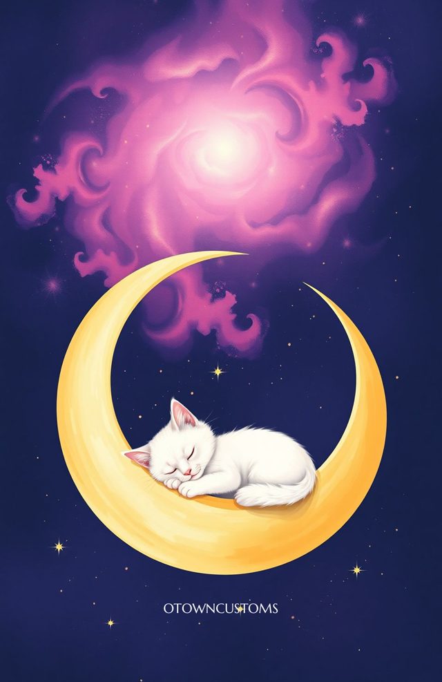 Dreamy Starry Cosmic Kitten