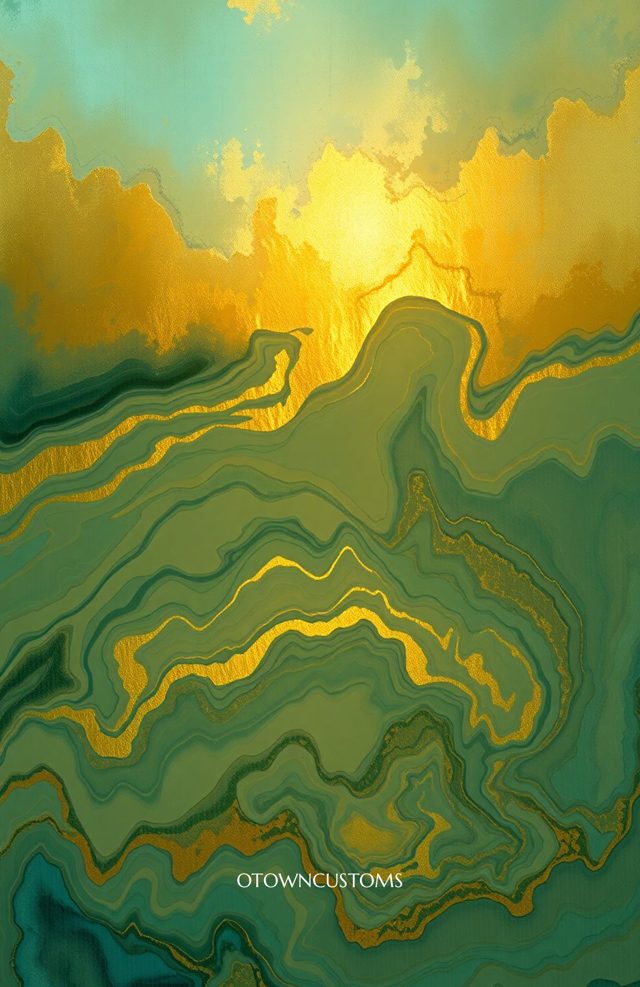 Abstract Marble Turquoise