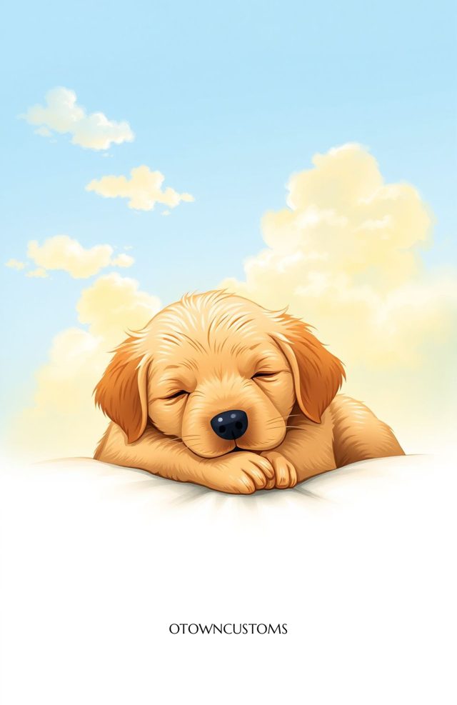 Illustrated Golden Retriever Puppy
