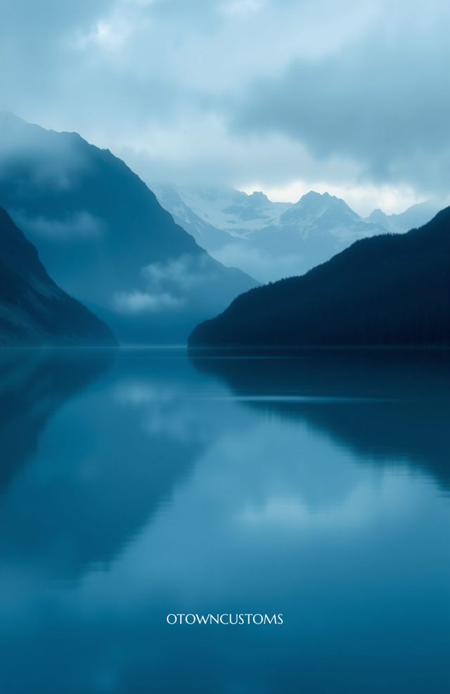 Misty Mountain Lake Reflection