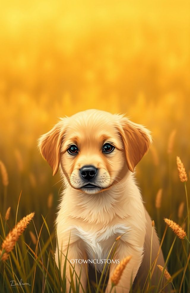 Realistic Golden Retriever Puppy