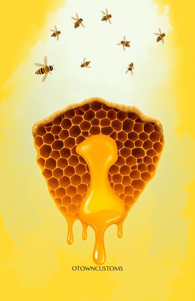 Illustrative Bees Honeycomb