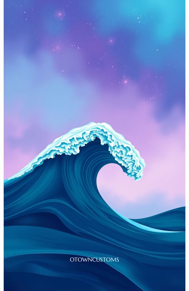 Stylized Cosmic Wave Surfing