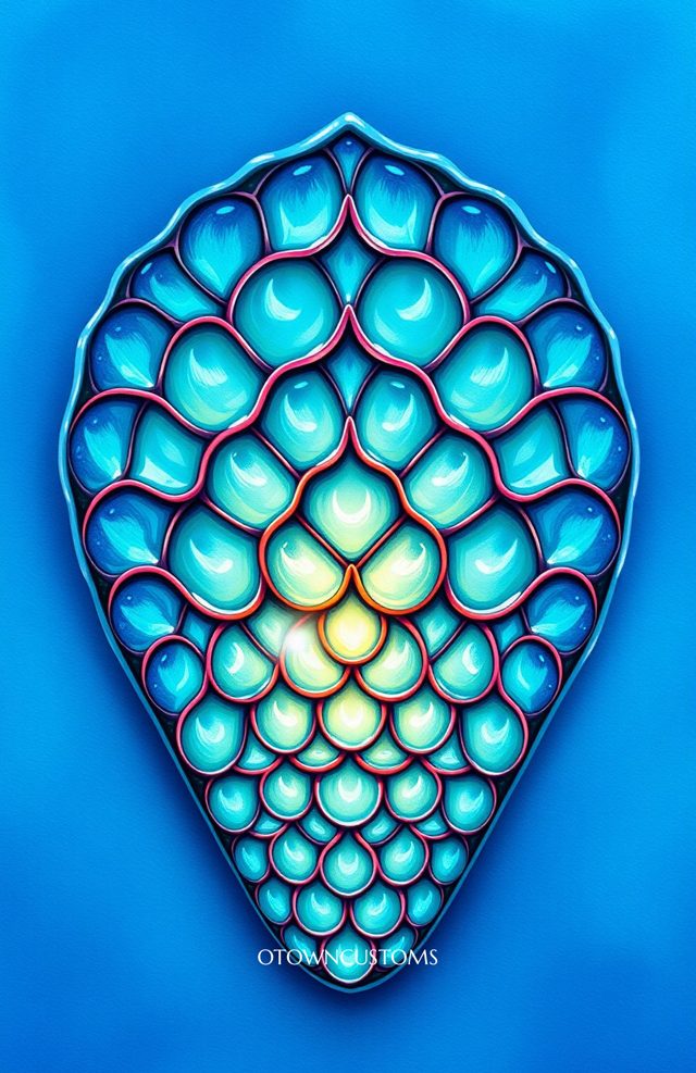Shimmering Mermaid Scales Abstract