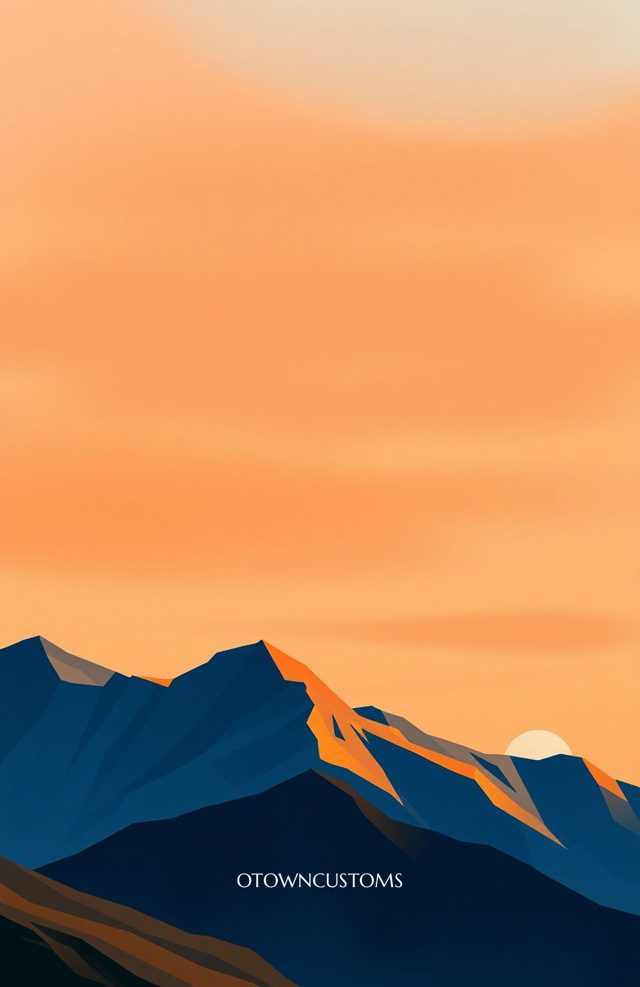 Low Poly Geometric Mountain Valley