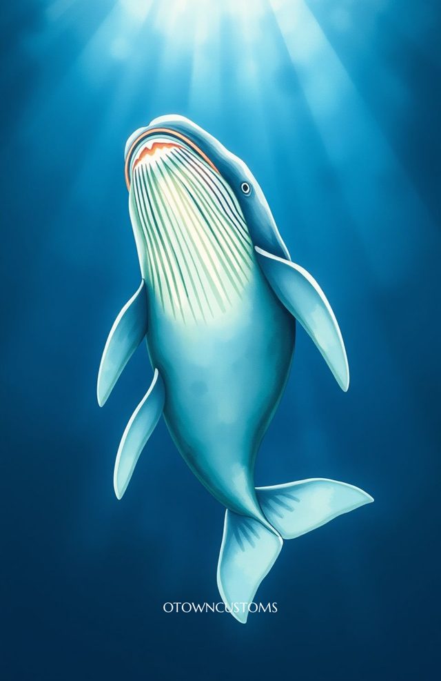 Stylized Watercolor Whale Symphony