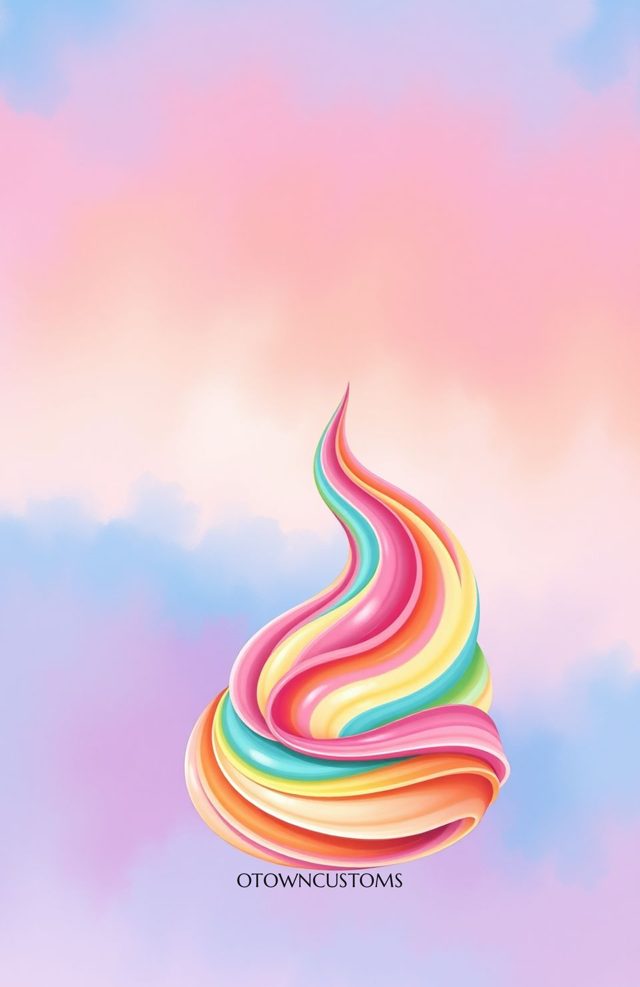 Rainbow Sherbet Abstract Swirl