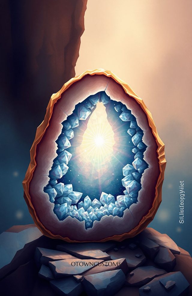 Magical Crystal Geode Gemstone Light